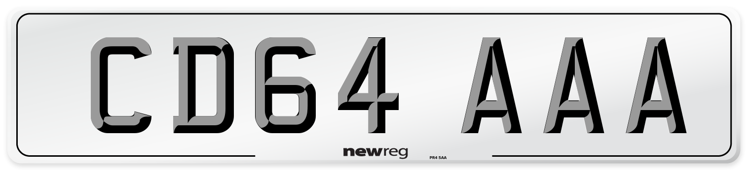 CD64 AAA Number Plate from New Reg